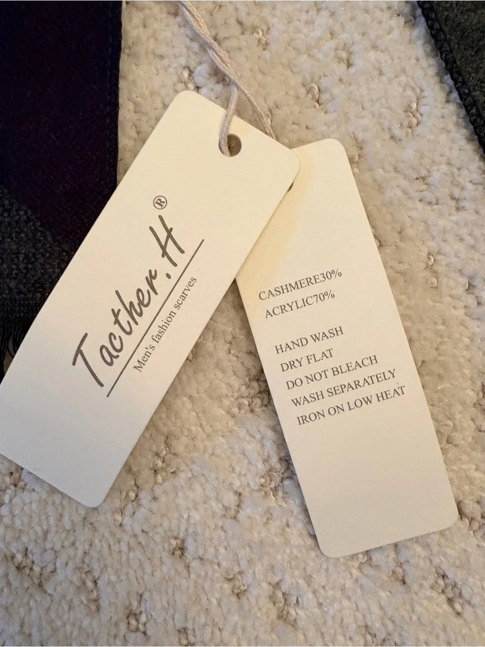 Acrylic Cashmere Scarf NEW Violet Blue Charcoal Grey Classic Preppy Academia